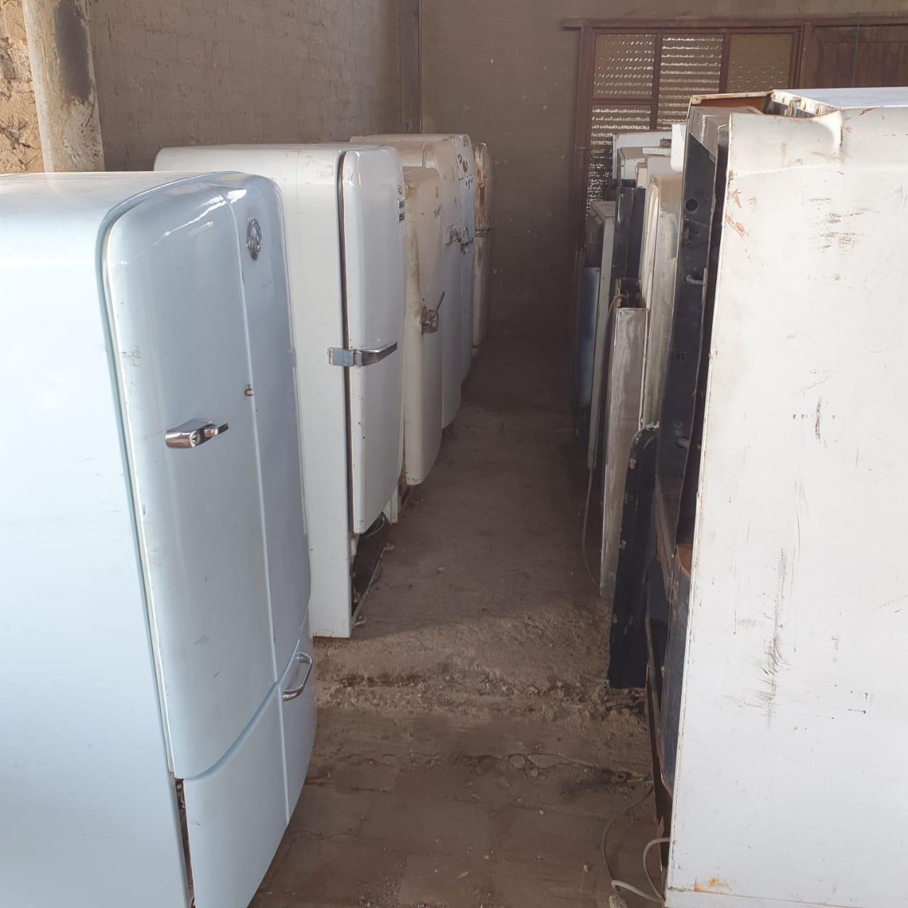 Restored vintage fridge