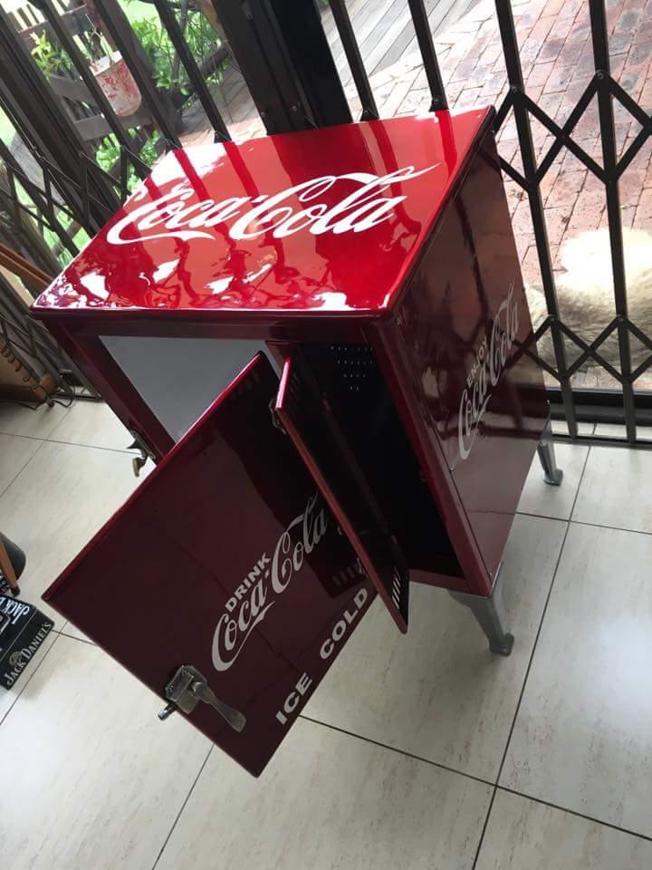 Restored vintage fridge