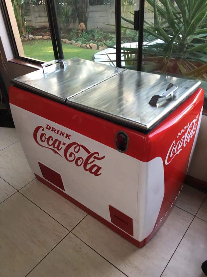 Restored vintage fridge