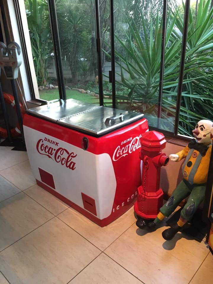 Restored vintage fridge