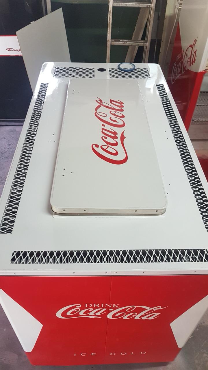 Restored vintage fridge